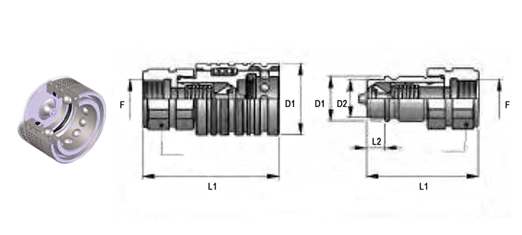 Coupleur à clapet type PP3