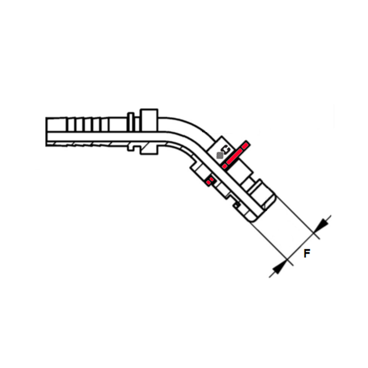 Embout à sertir 45° male WEO