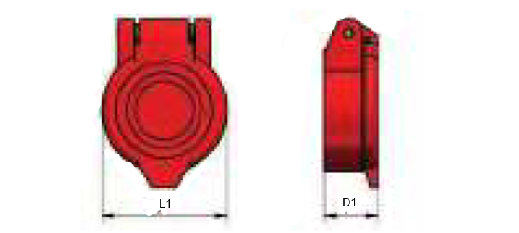 Capuchon PVC pour coupleur à fond plat femelle