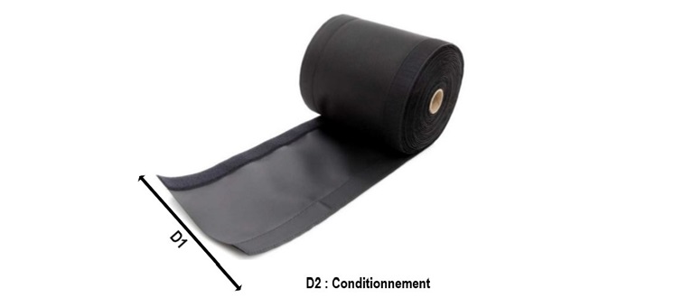 Gaine brise jet avec velcro