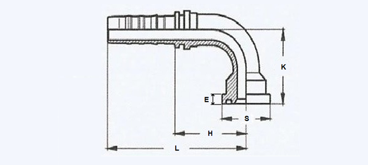 Embout sans dénudage 90° à bride CAT