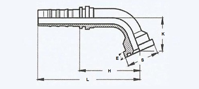 Embout sans dénudage 67° à bride 3000 PSI