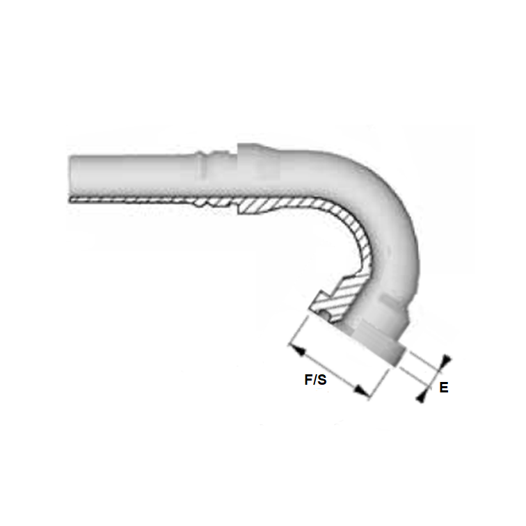 Embout interlock 130° à bride 3000 PSI