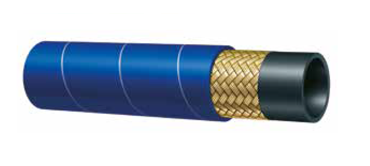 Tuyau de lavage 1 tresse compact bleu