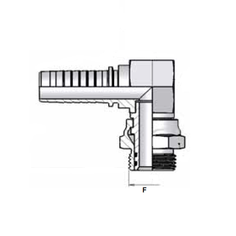 Embout à sertir male SAE 90° tournant