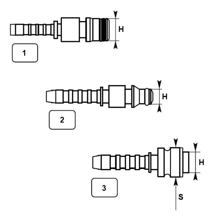 Embout à sertir male spécifique pour lavage