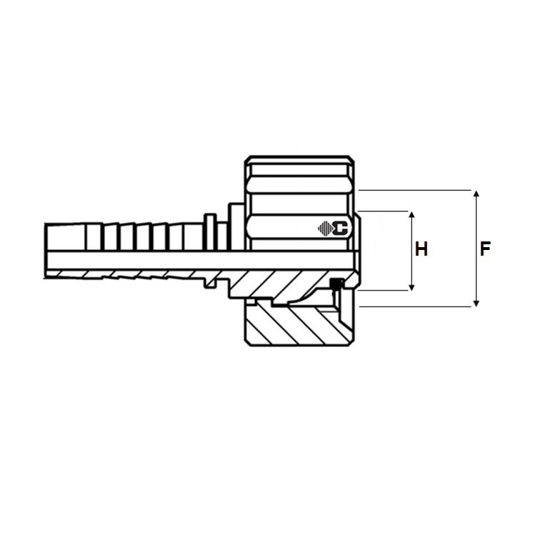 Embout à sertir femelle 15mm pour lavage