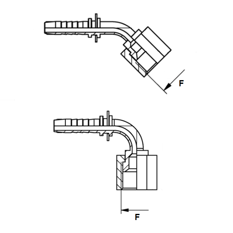 Embout à sertir KOMASTU 45° - 90°
