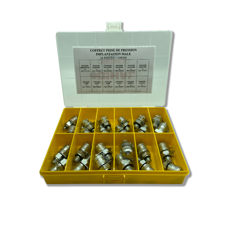 Coffret prise de pression implantation male