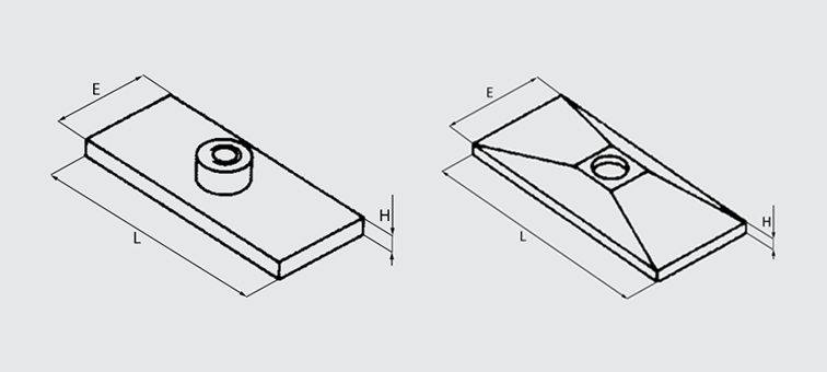 Plaque acier pour collier série double