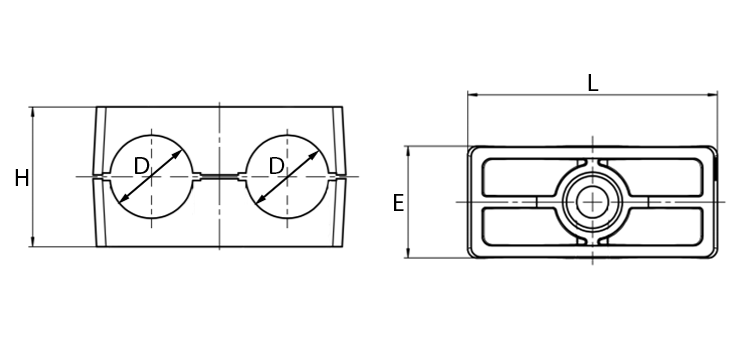 Demi-coquilles pp pour collier série double
