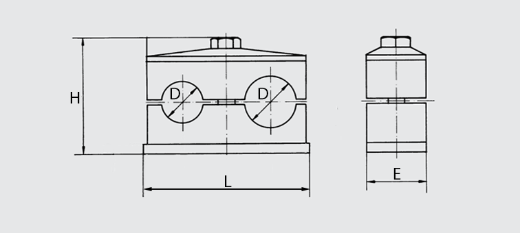 Collier hydraulique complet série double