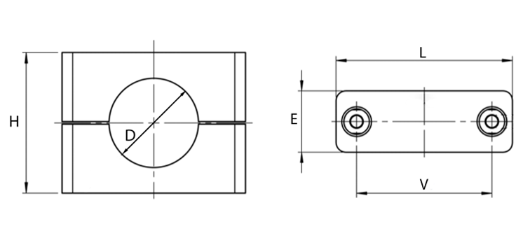 Demi-coquilles aluminium pour collier série légère