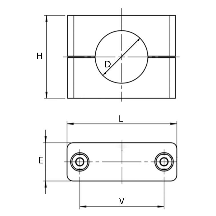 Demi-coquilles pp pour collier série légère