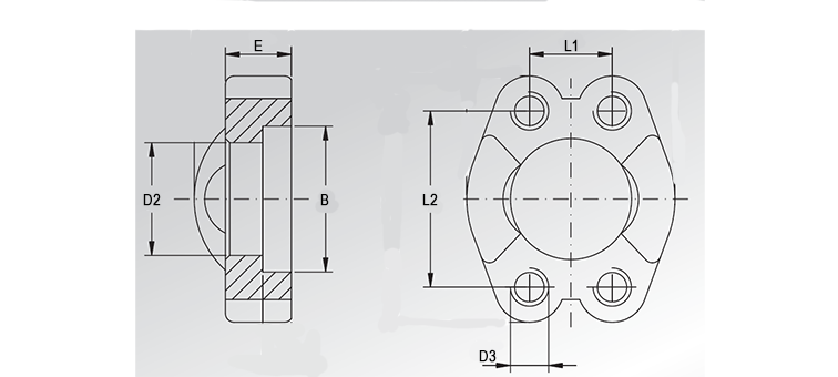 Contre-bride mono SAE