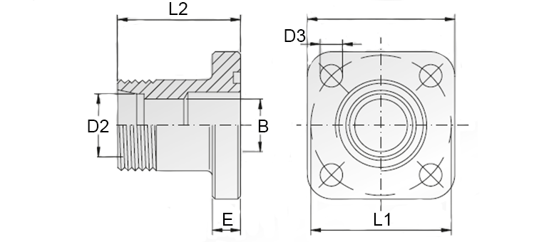 Bride droite pour pompe type BOSCH