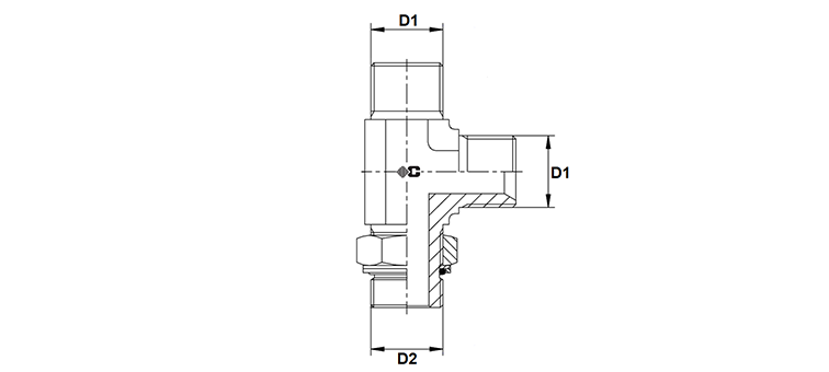 Te male renversé BSP x male GAZ cylindrique