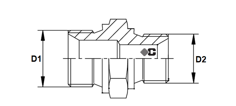 Adapteur male MÉTRIQUE x male BSP cone 60°