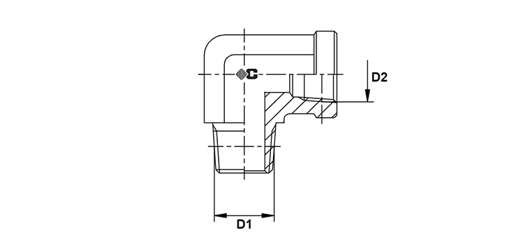 Coude 90° male X femelle NPT