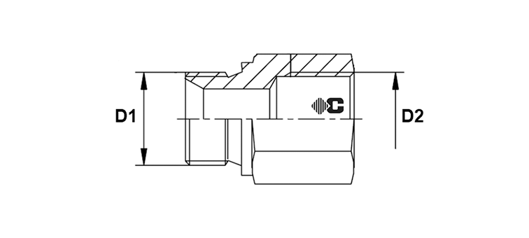 Adapteur male MÉTRIQUE x femelle MÉTRIQUE