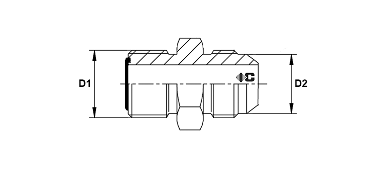 Adapteur male ORFS x male JIC
