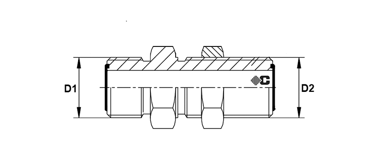 Adapteur male ORFS de cloison