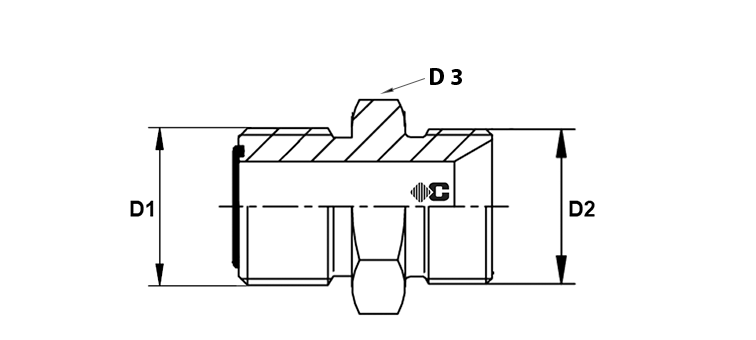 Adapteur male ORFS x male BSP