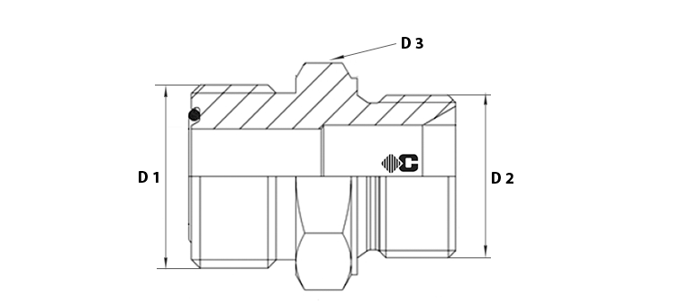 Adapteur male ORFS x male BSP CT