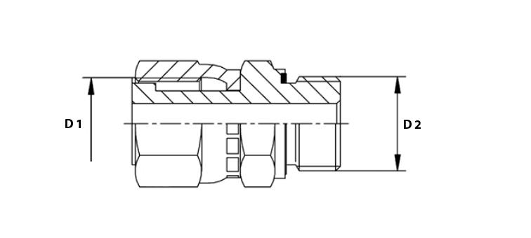 Adapteur tournant ORFS x male GAZ cylindrique R