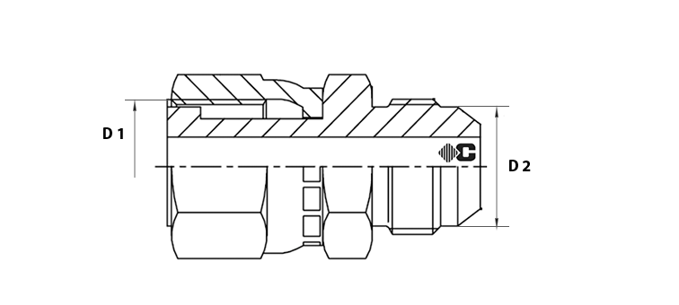 Adapteur tournant ORFS x male JIC