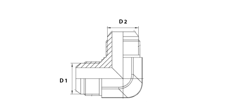 Coude 90° male JIC x male JIC