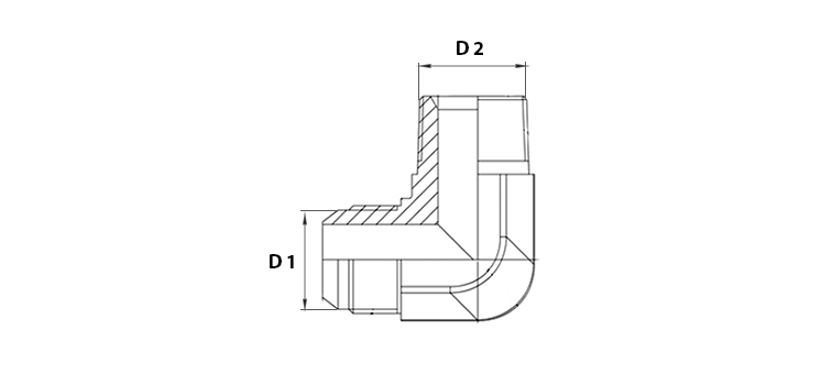 Coude 90° male JIC x male briggs (NPT)