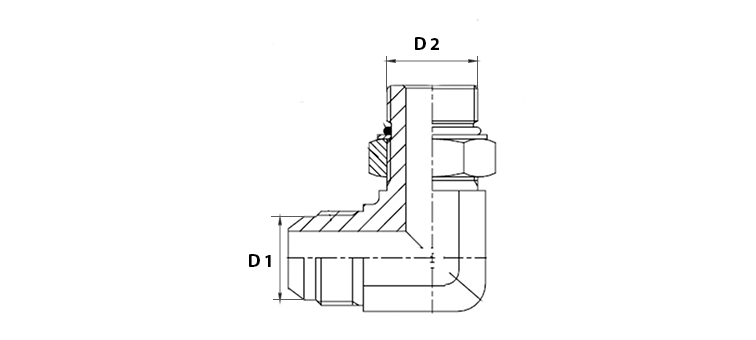 Coude 90° male JIC x male SAE