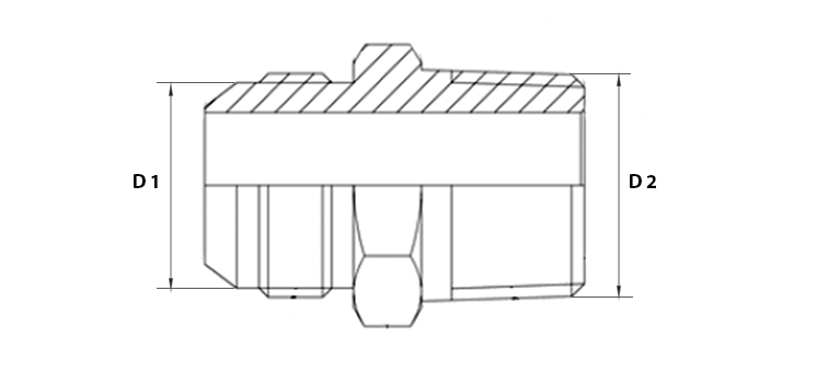 Adapteur male JIC x male GAZ conique