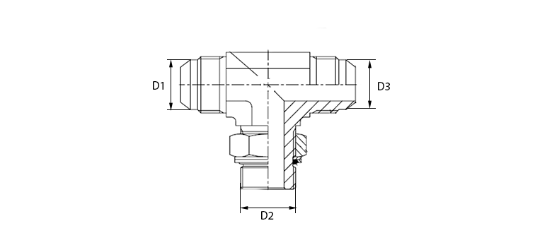 Te male JIC x male MÉTRIQUE cylindrique R 