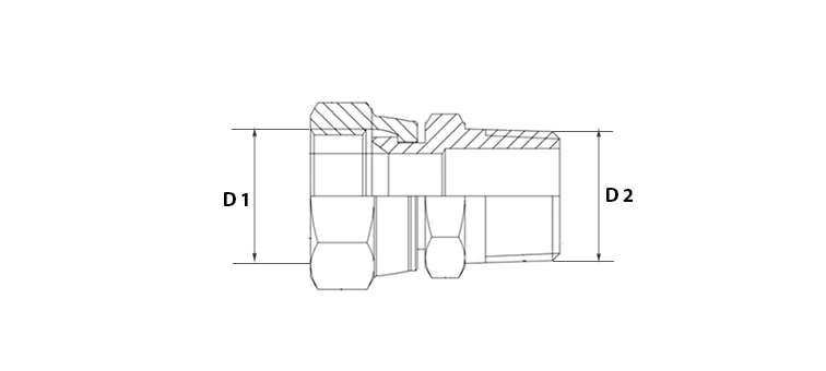 Adapteur tournant JIC x male GAZ conique