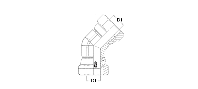 Coude 45° femelle BSP x femelle BSP