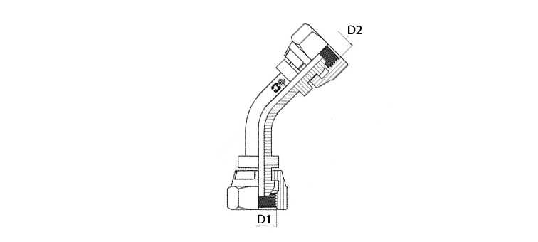 Coude 45° long femelle BSP x femelle BSP
