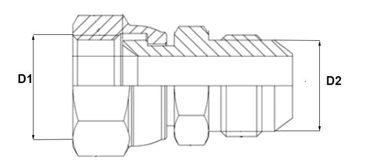 Adapteur tournant JIC x male JIC