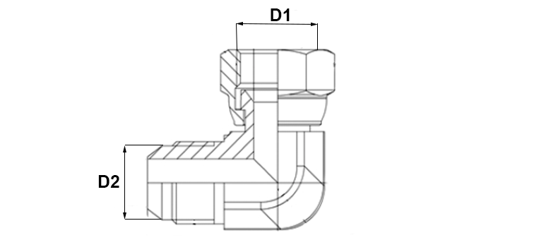 Coude 90° tournant JIC x male JIC