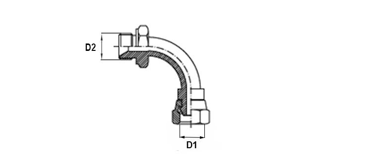Coude 90° long male x femelle BSP
