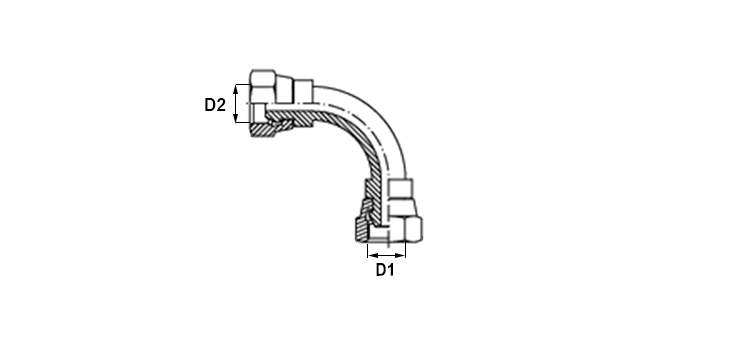 Coude 90° long femelle x femelle BSP