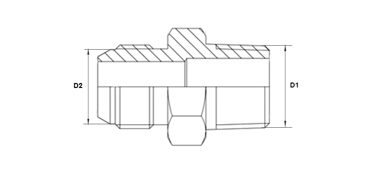 Adapteur male JIS x male GAZ conique