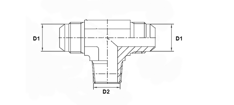 Te male JIC x male GAZ conique