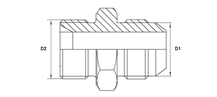 Adapteur male MÉTRIQUE x male JIC