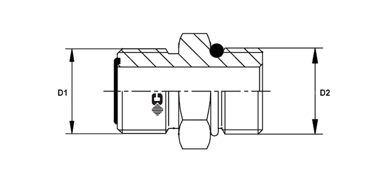 Adapteur male ORFS x male SAE
