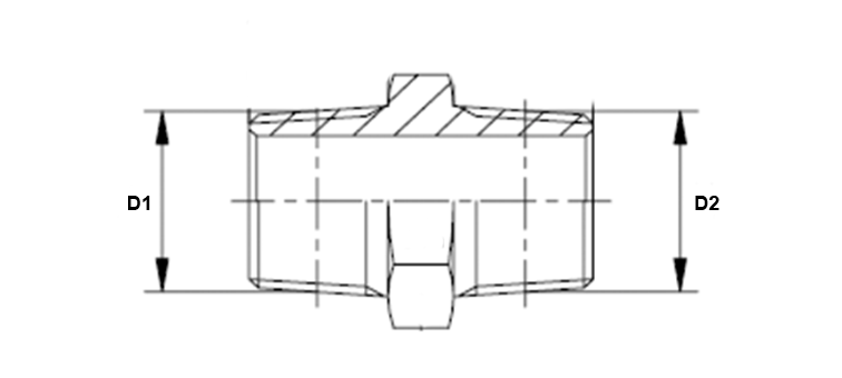 Adapteur male GAZ conique x male GAZ conique