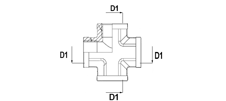 Croix égale femelle GAZ