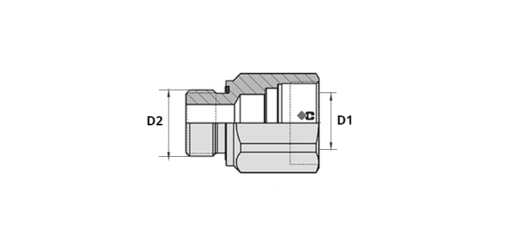 Adapteur femelle WEO x male cylindrique R
