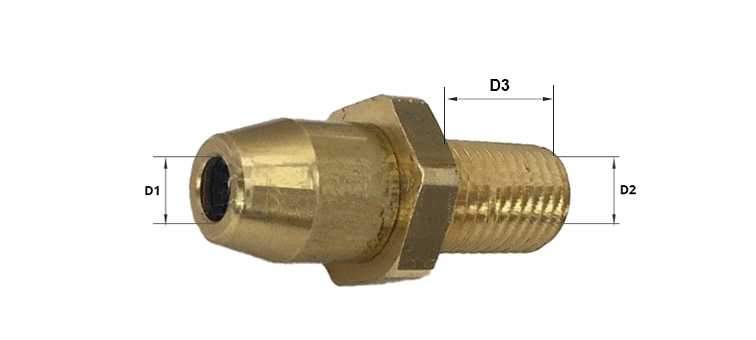 Union male passe cloison freinage